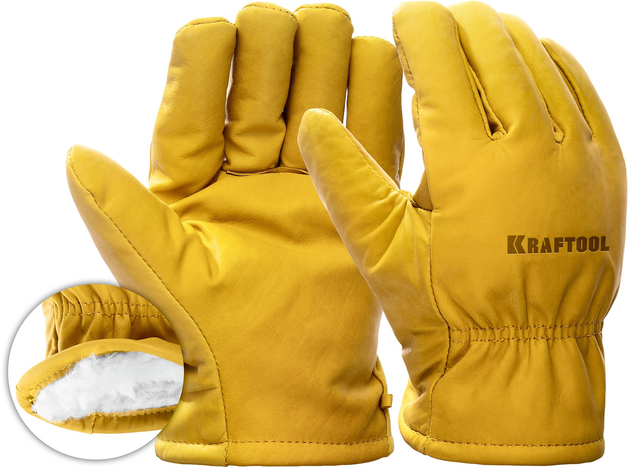 1137-XL Кожаные перчатки KRAFTOOL EXTREM WINTER от мех. воздействий, XL, утеплённые - фото 1 - id-p222388902