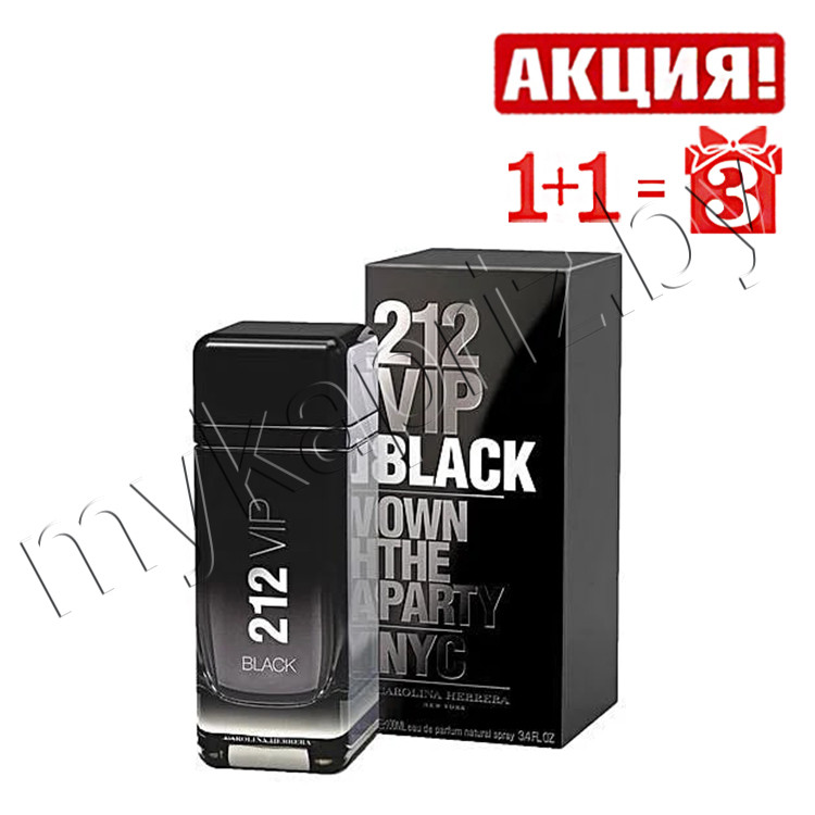 Мужская парфюмированная вода Carolina Herrera 212 VIP Black 100ml - фото 1 - id-p99326878