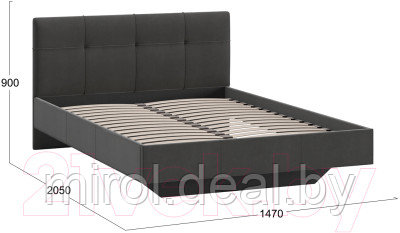 Полуторная кровать ТриЯ Элис тип 1 с мягкой обивкой 140x200 - фото 3 - id-p222397474