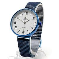 Часы FASHION 855G син. + бел., женские 35 мм, венецианский браслет + мощный магнит