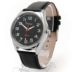 Часы TENWEI 7247-2  хром + черн