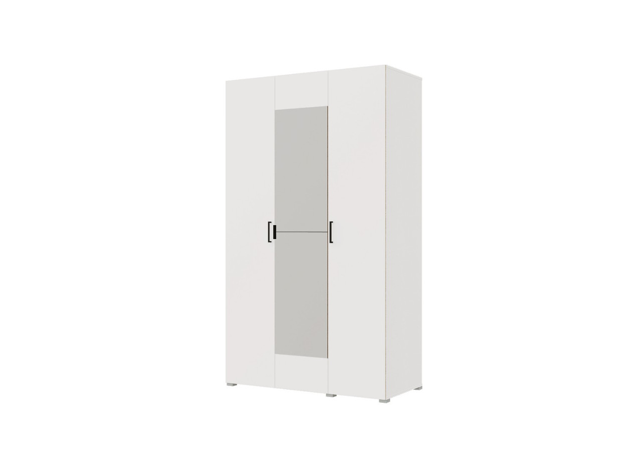 Модульный шкаф 1500 (Н1) с зеркалом - Белый (Горизонт) - фото 1 - id-p222399188