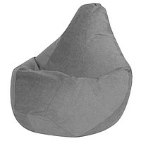 Кресло-мешок «Груша», велюр, размер XL, цвет серый