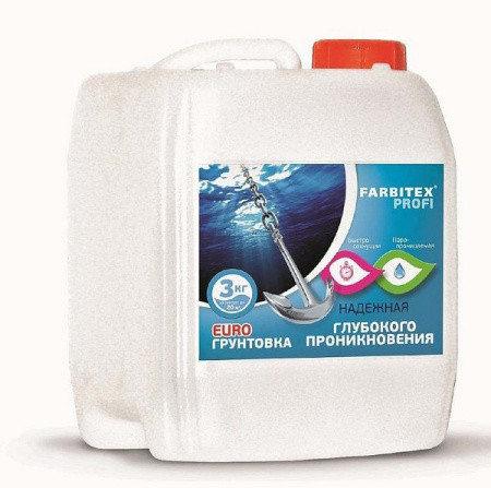 Грунтовка акриловая глубокого проникновения (1.0 кг) FARBITEX PROFI 4300008977, страна происх. РОССИ