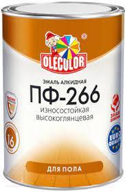 Эмаль ПФ-266 для пола золотистый (0.9 кг) OLECOLOR О3554640, страна происх. РОССИЯ