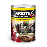 Грунтовка ГФ-021 серый (0.8 кг) FARBITEX 4300005989, страна происх. РОССИЯ