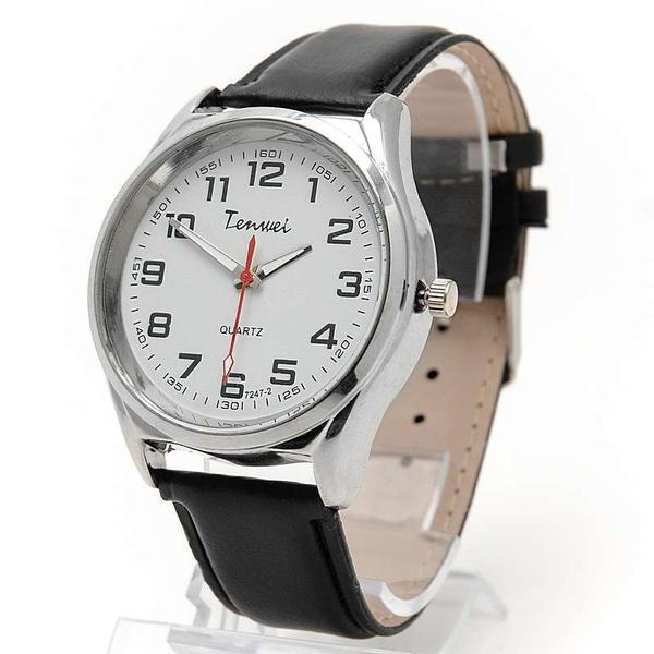 Часы TENWEI 7247-2 хром + бел.