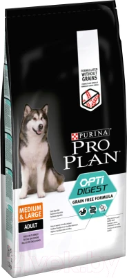 Сухой корм для собак Pro Plan Grain Free Adult Medium & Large Sensitive с индейкой - фото 1 - id-p222408739