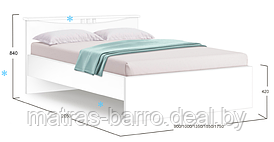Односпальная кровать Мелисса 900 с ящиками (цвет белый)