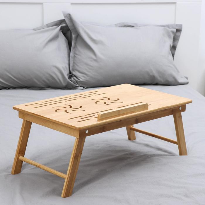 Поднос-столик для ноутбука со складными ножками, 55,5×32,5×22 см, бамбук - фото 3 - id-p222418363
