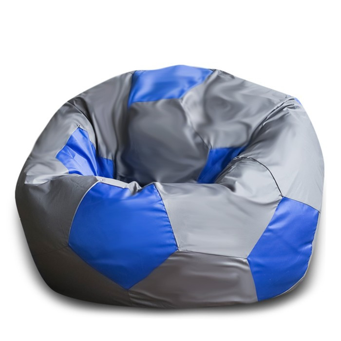 Кресло «Мяч», оксфорд, цвет серый/синий - фото 1 - id-p222415500