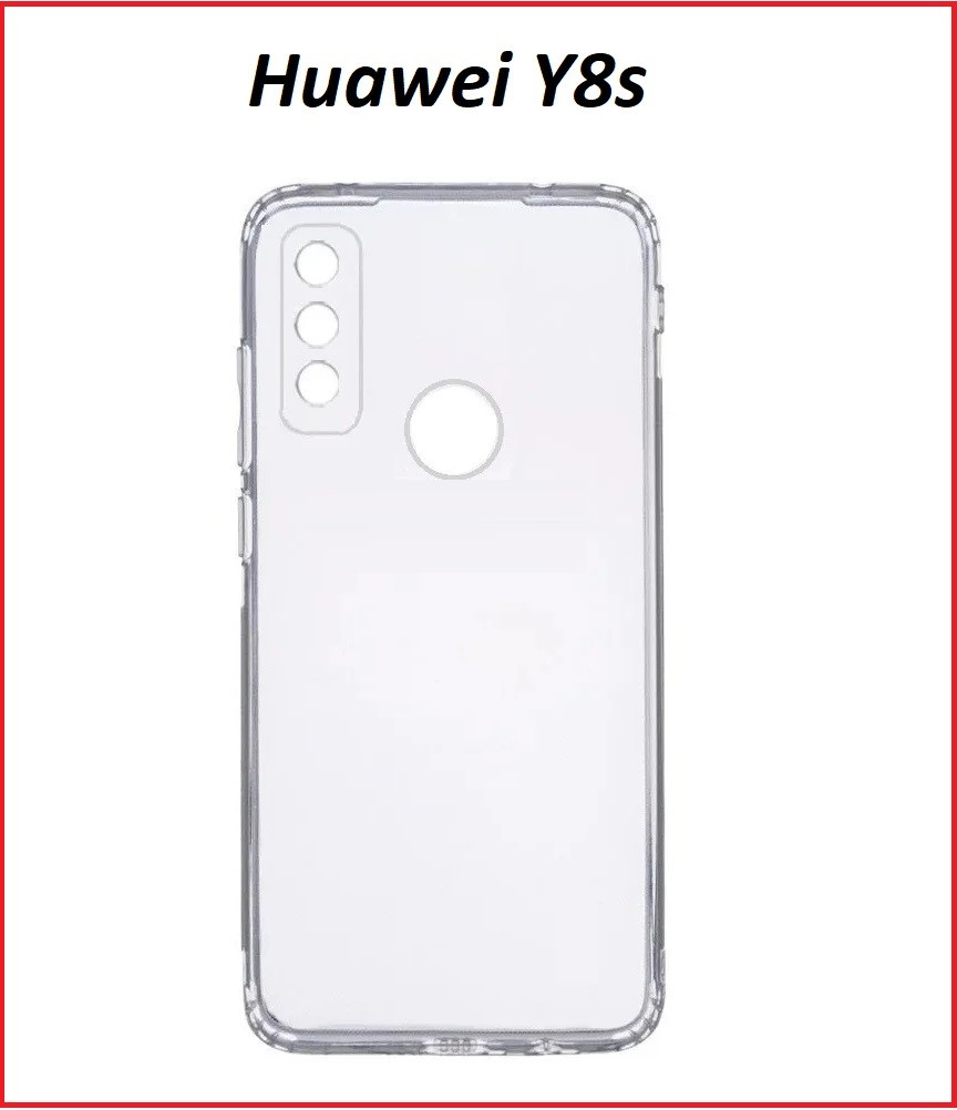 Чехол-накладка для Huawei Y8s (силикон) прозрачный с защитой камеры - фото 1 - id-p132687531