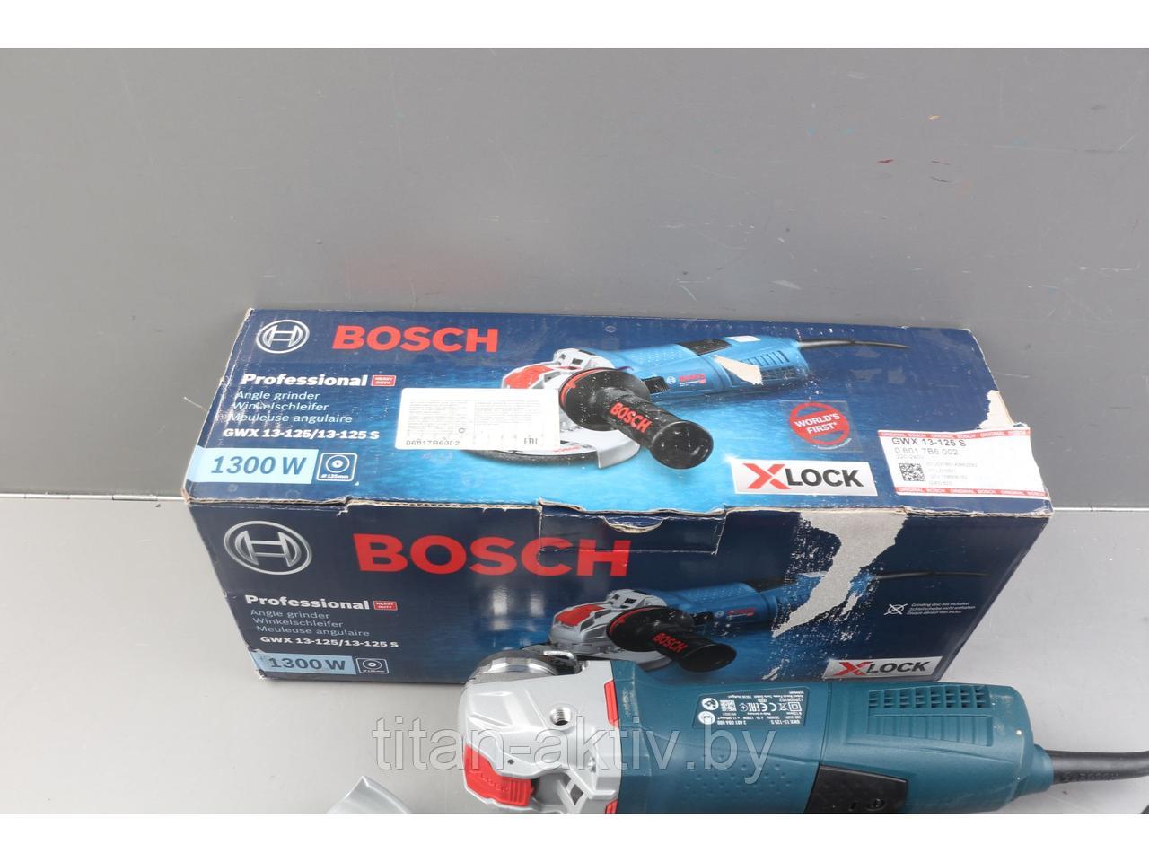 Одноручная углошлифмашина BOSCH GWX 13-125 S в кор. уцененный (5408515128) (1300 Вт, диск 125х22 мм,