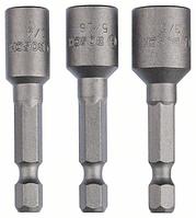 Пакет торцовых ключей 3 предм Bosch 50 мм; 1/4"; 3/8"; 5/16" (2608551077)