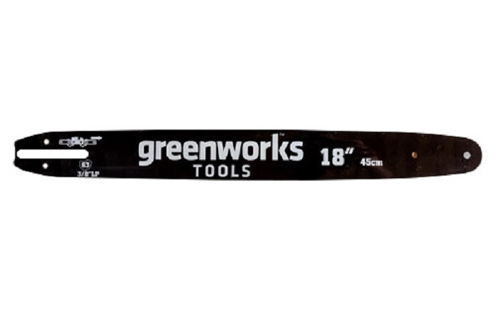 Стальная шина 45 см для цепной пилы Greenworks 20037 220V 2000 ватт - фото 1 - id-p222420273