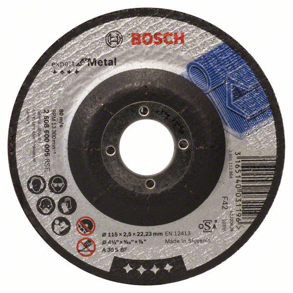Отрезной круг, выпуклый, Expert for Metal Bosch A 30 S BF, 115 mm, 2,5 mm (2608600005) - фото 1 - id-p222419263
