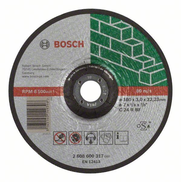 Отрезной круг, выпуклый, Expert for Stone Bosch C 24 R BF, 180 mm, 3,0 mm (2608600317) - фото 1 - id-p222419272