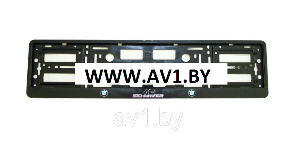 Рамка номера BMW AC Schnitzer / БМВ (Black) AC Schnitzer - фото 1 - id-p222421735