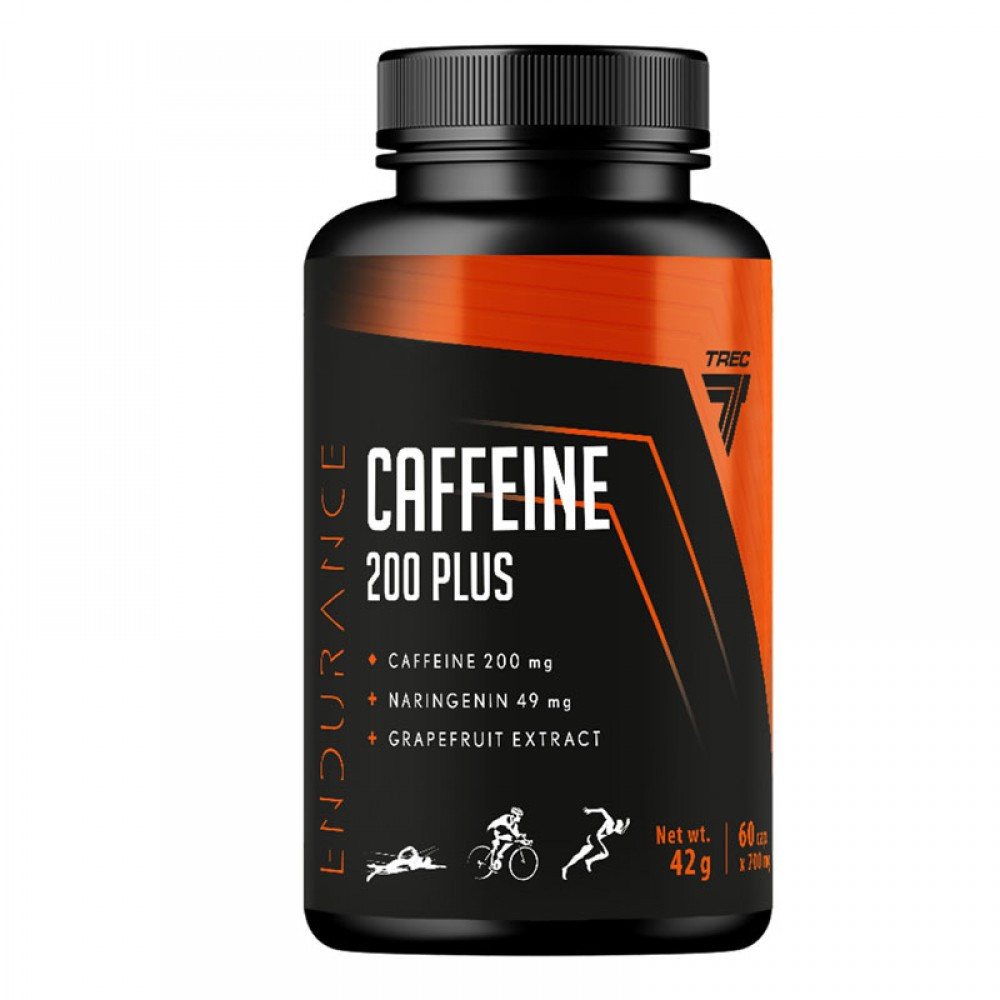 Предтренировочные комплексы и энергетики TREC NUTRITION Caffeine 200 PLUS 60 капсул