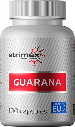 Предтренировочные комплексы и энергетики Strimex Sport Nutrition Guarana 100 капс, фото 2
