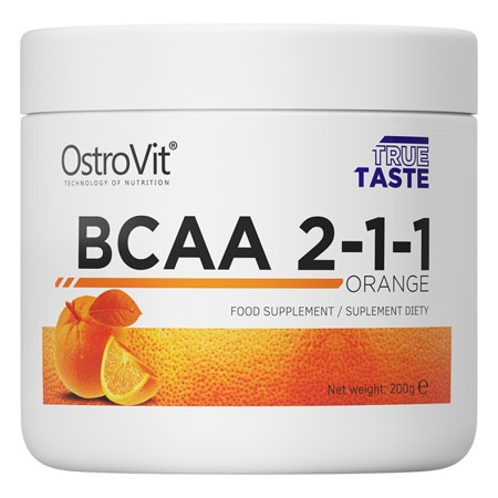 Аминокислоты и BCAA OstroVit BCAA 2-1-1 200 гр Апельсин - фото 1 - id-p222423386