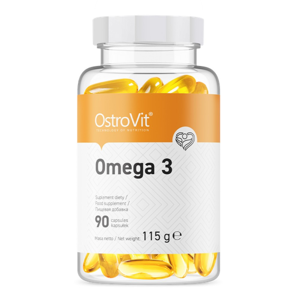 Витамины, минералы и жирные кислоты OstroVit Omega 3 90 капс - фото 1 - id-p222423388