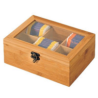 Коробка 21,7х16х(h)9см для чайных пакетиков, 6 отделений Kesper 58902
