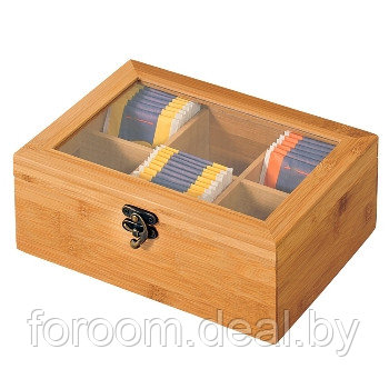 Коробка 21,7х16х(h)9см для чайных пакетиков, 6 отделений Kesper 58902 - фото 1 - id-p222423044