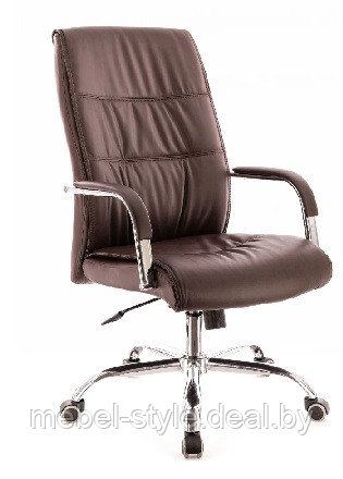 Кресло поворотное EVERPROF БОНД стиль хром, BOND Chrome в коже ECO - фото 2 - id-p222427601