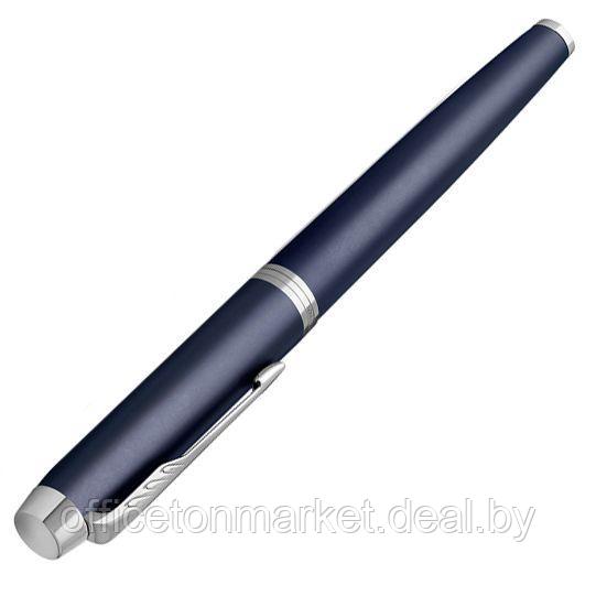 Ручка перьевая "Parker IM Matte Blue CT", F, синий, серебристый, патрон черный - фото 4 - id-p222423611