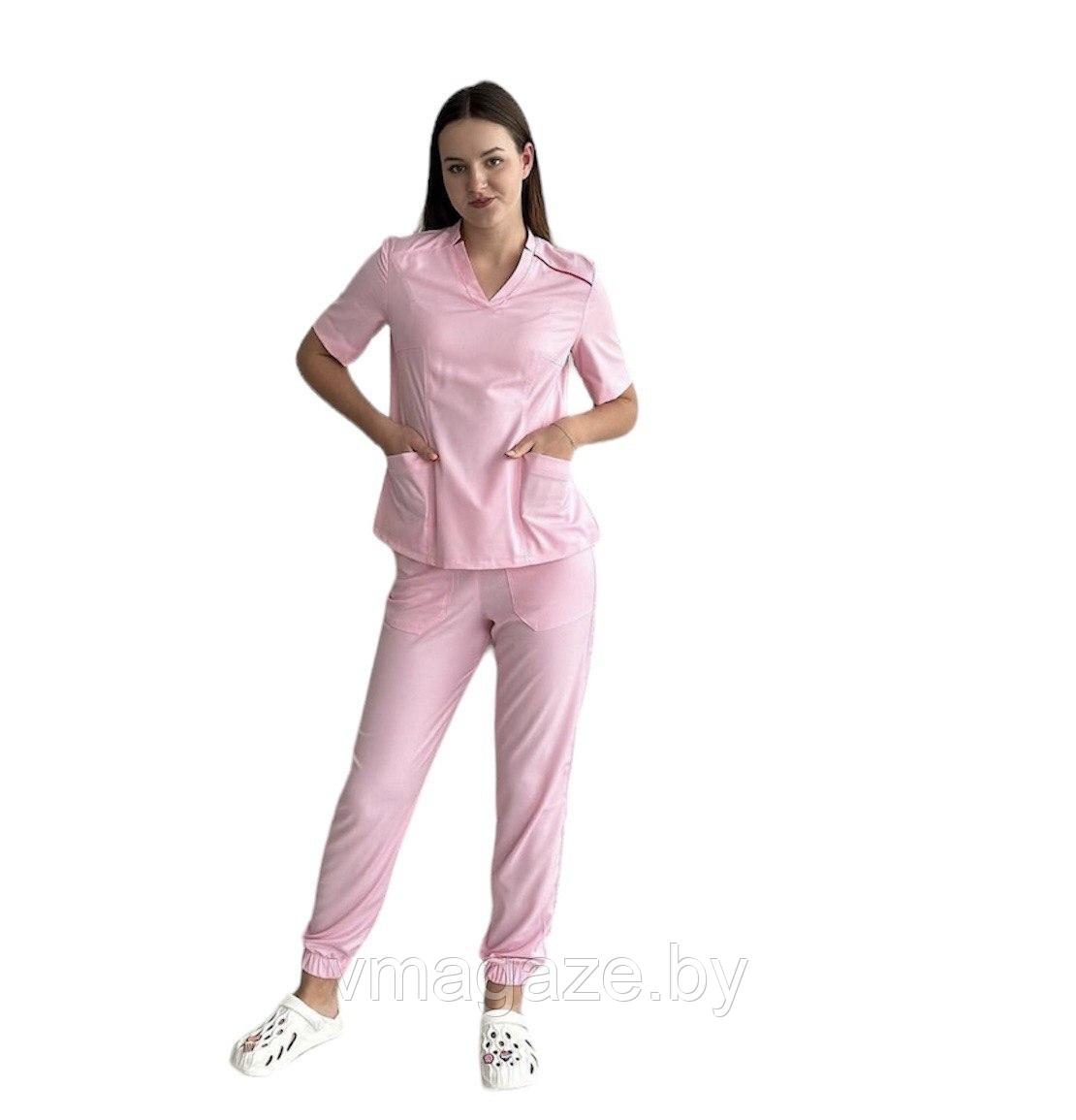 Медицинский костюм Азалия (цвет розовый)