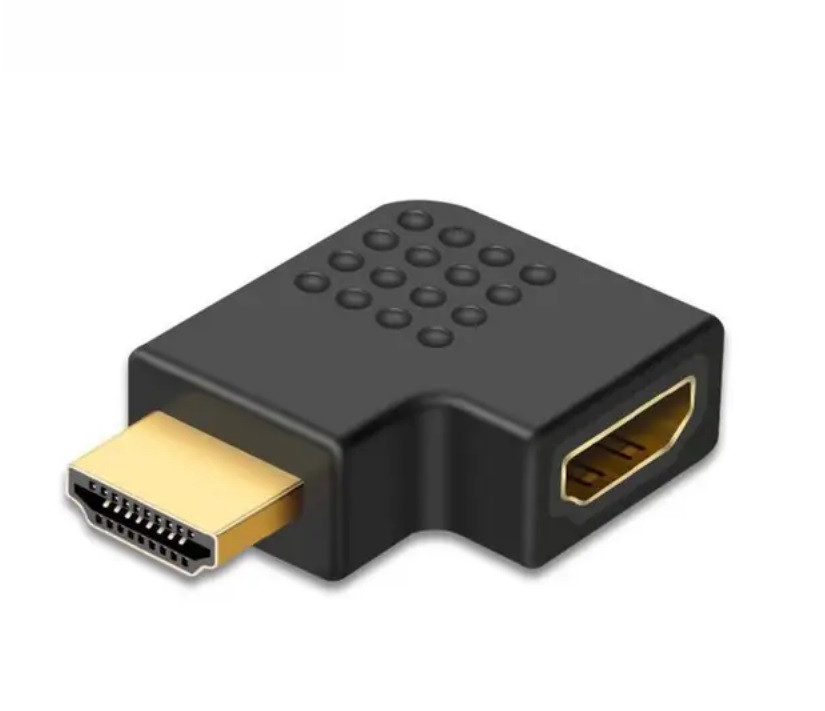 Переходник HDMI - HDMI - Noname, угловой, левый угол, 90 градусов, Вход HDMI - Выход HDMI - фото 1 - id-p205670801