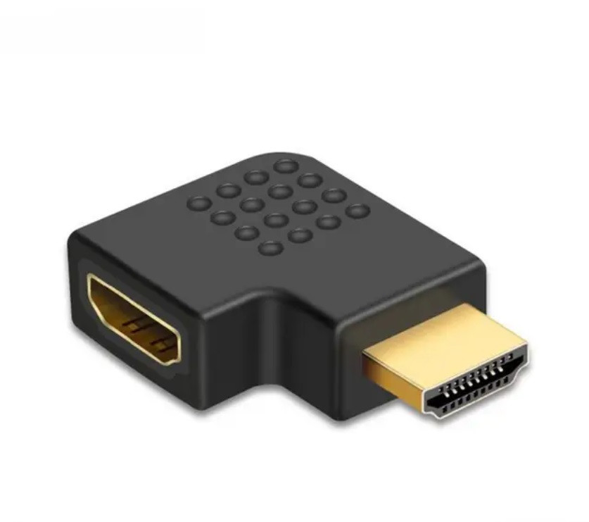 Переходник HDMI - HDMI - Noname, угловой, правый угол, 90 градусов, Вход HDMI - Выход HDMI