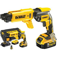 Dewalt DCF620P2K-QW, Бесщёточный ленточный шуруповерт с автоматической подачей саморезов, 18.0 В/5,0 Ач XR