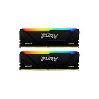 Модуль памяти Kingston Fury Beast Black RGB DDR4 DIMM 3200Mhz PC25600 CL32 - 64Gb (2x32Gb) KF432C16BB2AK2/64