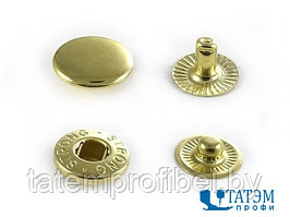 Кнопка 15 мм АЛЬФА золото (латунь) нержавеющая, 720  шт, Турция