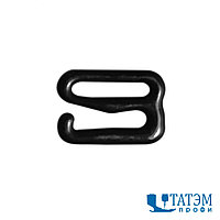 Застежка-крючок для бюстгалтера 10 мм металл (упак 200 шт) черный