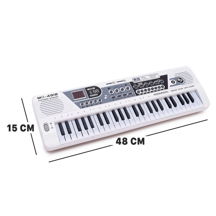 Синтезатор «Музыкант» с микрофоном, 49 клавиш, работает от сети и от батареек - фото 2 - id-p222443160