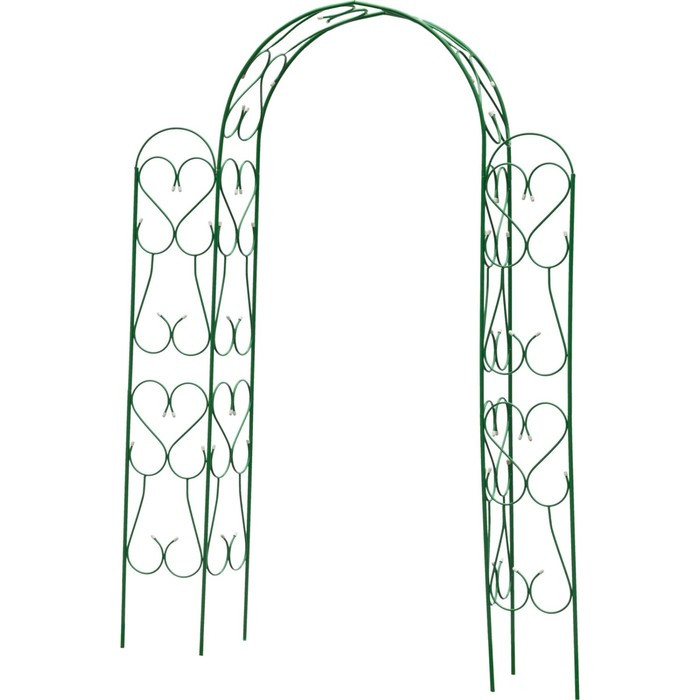 Арка садовая, 240 × 120 × 36 см, металл, зелёная, Grinda, «Ампир» - фото 1 - id-p222443171