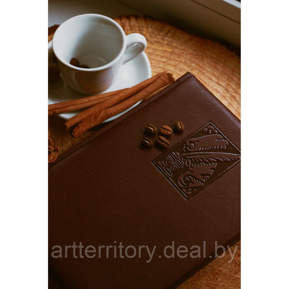 Ежедневник А5 Suvig коричневый с золочением / Мягкая крышка, мировая архитектура - фото 3 - id-p222437538