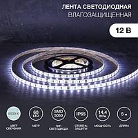 LED-лента 5 м 12 В 5050 6500 К IP65 60 LED/м для БП с клеммами LAMPER