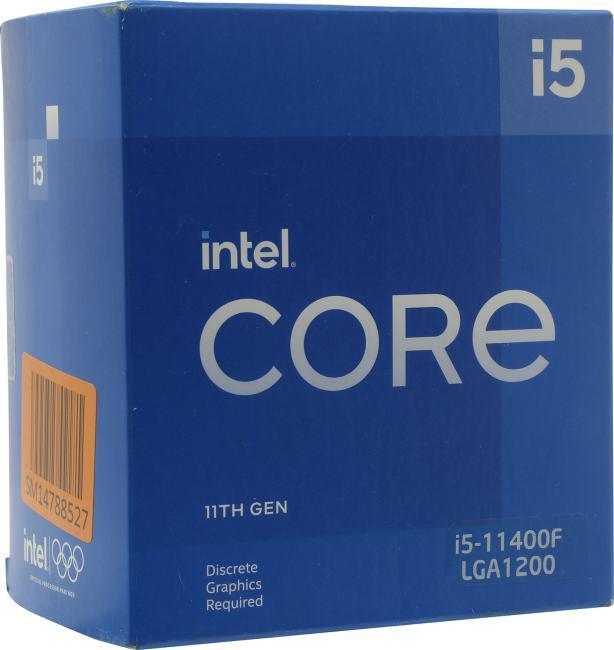 Процессор CPU Intel Core i5-11400F BOX 2.6 GHz/6core/3+12Mb/65W/8 GT/s LGA1200 - фото 1 - id-p222450609