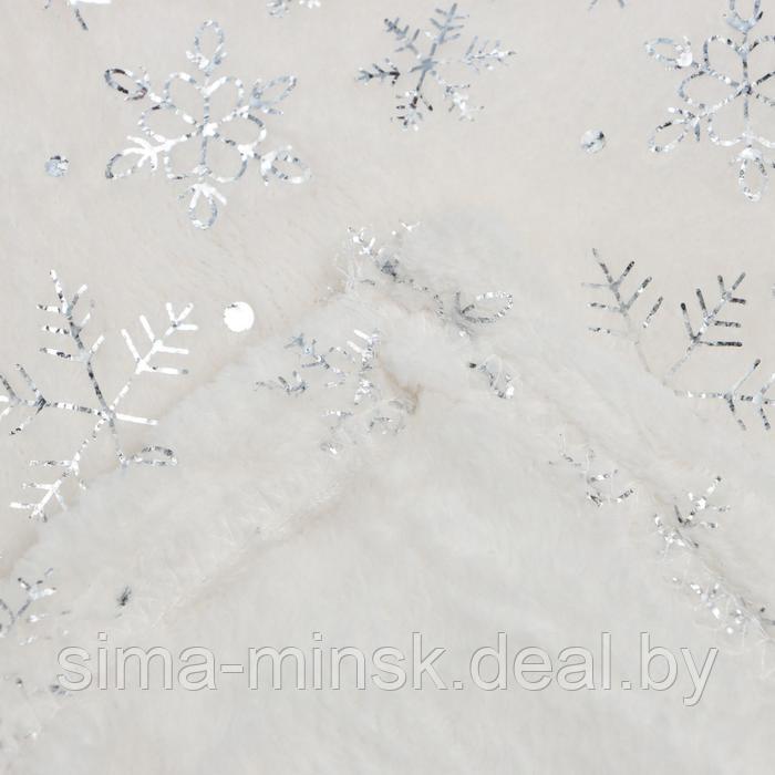 Плед с рукавами Этель "Серебряные снежинки" 150х200 см,100% п/э, корал-флис 220 гр/м2 - фото 3 - id-p222454125