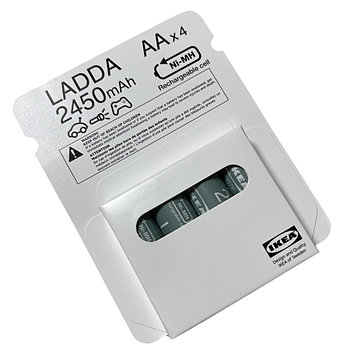Аккумуляторы 4шт, IKEA LADDA HR06 AA 1.2V, 2450mAh (Япония, Оригинал)