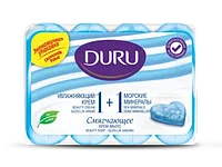 DURU 1+1 крем-мыло & морские минералы (э/пак) 4*80г*12