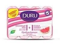 DURU 1+1 крем-мыло & розовый грейпфрут (э/пак) 4*80г*12