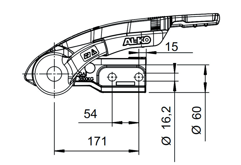 СЦЕПНАЯ ГОЛОВКА АКS 3504, СТАБИЛИЗАТОР, ШТОК Ø 60 ММ, 3500 КГ - фото 4 - id-p67137114