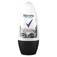 Антиперспирант шариковый Rexona Антибактериальная и невидимая на черном и белом 50 мл