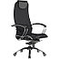 Офисное кресло МЕТТА САМУРАЙ KL 1 , SAMURAI KL 1 CH в натуральной перфорированной коже (цвет черный), фото 10