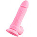 Розовый фаллос с мошонкой из жидкого силикона Toyfa Scott 20 см, фото 9